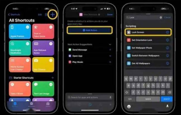 龙门苹果14锁屏维修店分享iPhone14升级iOS16.4后如何创建锁屏快捷方式 